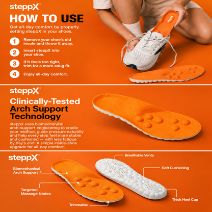 SteppX 4D Cloud — Healthy Sport Barefoot Insolesˢˣ