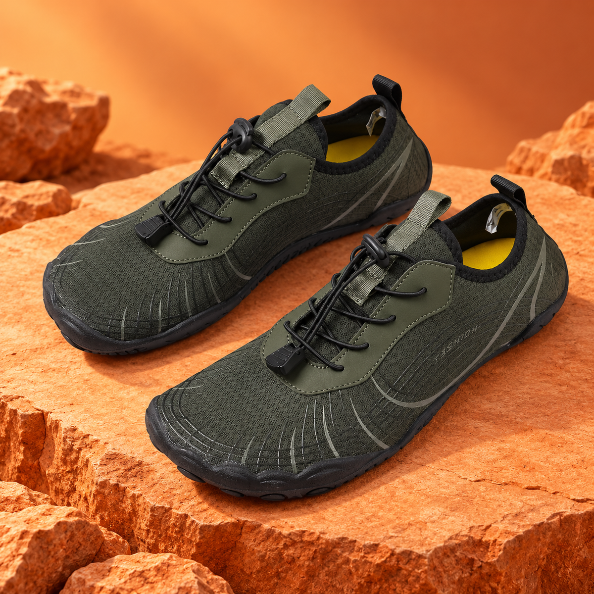 SteppX L2028 army green hero on orange background